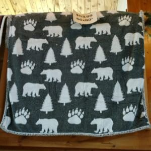 Bear & Trees Merlange Sherpa Blanket